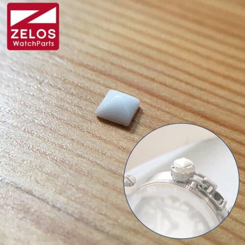 Watch crown white zircon decorative diamond for Carti er Pasha watch crown protect guard parts