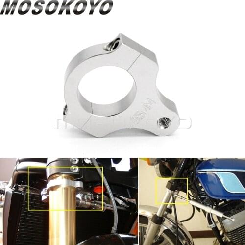 1pcs Motorcycle Front Fork Steering Damper Bracket For Harley Softail Dyna Sportster 35-60mm Fork Frame Adaptor Mounting Clamps