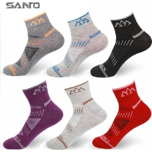 Man and women couple models outdoor sports socks breathable wicking socks spring and autumn thin socks hiking socks