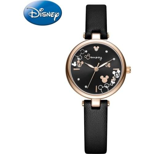 Fashion Lady Leaher Strap Watch Female Stainless Steel Band Clock Woman Luxury Crystal Hour Pink Girl Gift Luminous Time Kid Top