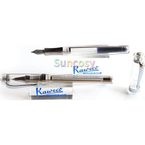 Kaweco Student Fountain Pen and Ballpoint Pen- Demonstrator, Injection Molded Polished Acrylic,High Grade Exquisite Gift Box