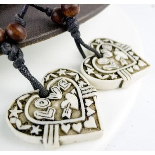 Loves Bone Carving Pendants limitation Yak Bone Material Bone Art Necklace Pendant Vintage Mens Rope Necklaces #GZ320