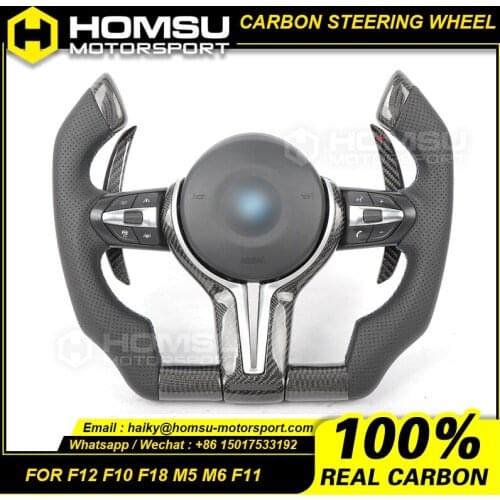 Custom alcantar LED carbon fiber steering wheel For bm w F12 F10 F18 M5 M6 F11 racing wheel convertible