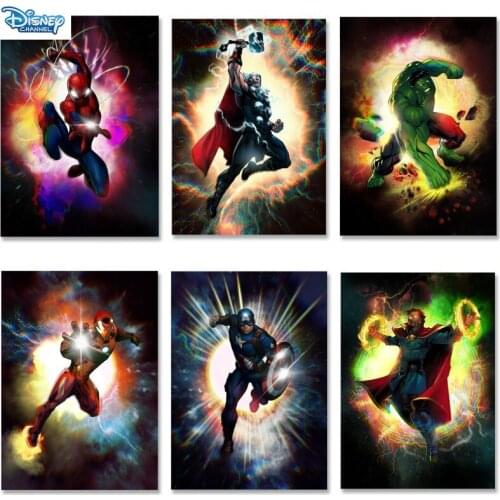 Marvel Superhero Posters Comics Avengers Spiderman Iron Man Hulk Wall Prints Canvas Painting Home Kid Room Decor Picture