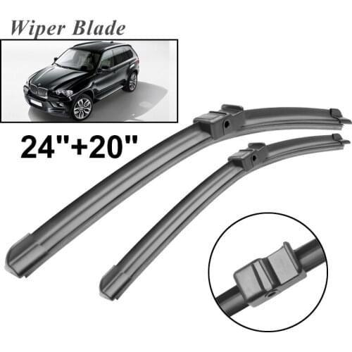 Okowiper RHD & LHD Front Wiper Blades For BMW X5 E70 2006 - 2011 Windshield Windscreen Front Window 24"+20"