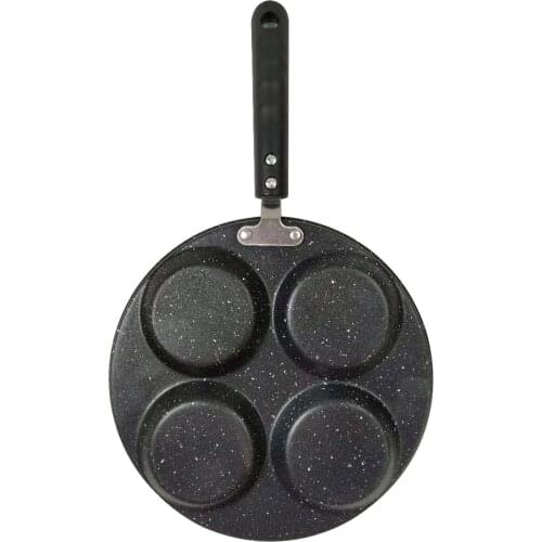 4-Cup Egg Frying Pan 16in Egg Cooker Pan Round and Heart-shaped Cup Egg Maker Non-Stick Coating Steel Pan Cookware