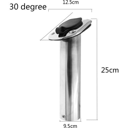 30 Degree Stainless Steel Flush Mount Fishing Rod For Marine Boat Yacht Accessories 15 degree Boat Rod Holders