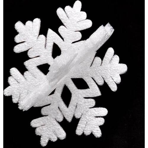 9cm White Artificial Snowflake Christmas Decortions For Home Christmas Tree Ornaments Holiday Festival Party Navidad Home Decor