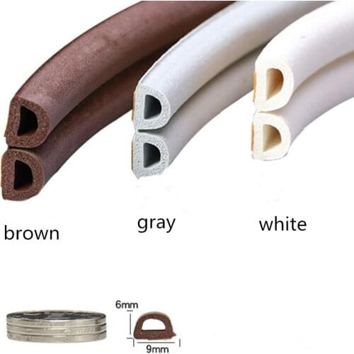 4M D/E/P/I Type Self Adhesive Windows Sealing Strip Foam Sound insulation Collision Avoidance Self Adhesive Door Seal Strip