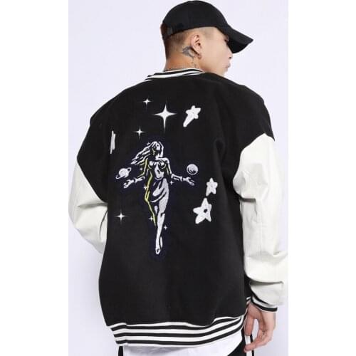 Cartoon Character Jackets Windbreaker Men Streetwear Tactical Jacket Pullover Male Autumn Embroidery Baseball Coats