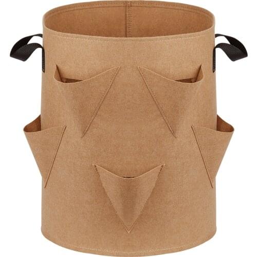 Visualization Pockets Garden Planting Grow Bags Convenience For Being Folded And Stored During Idle Planter Pot With Handles