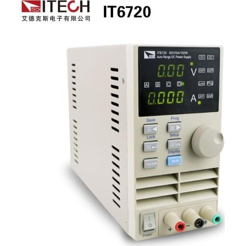 FAST arrival IT6720 high precision Adjustable Digital DC Power Supply 10mV/1mA 60V/5A/100W