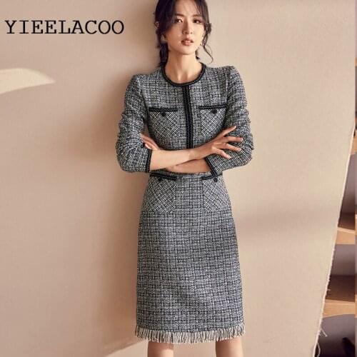 Модные платья в клетку YIEELACOO China At AliExpress