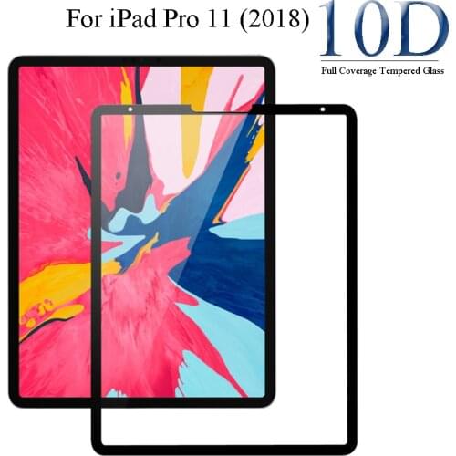 Glass Protector For ipad pro 11, 10D Full Cover Black Glass Films For iPad Pro 11 2018 Screen Protector