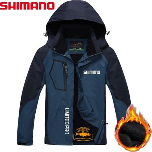 Shimano Winter Fishing Thin Jackets Outdoor Vintage Thick Jacket Coat Men Autumn Cycling Patchwork Waterproof Pockets Jackets