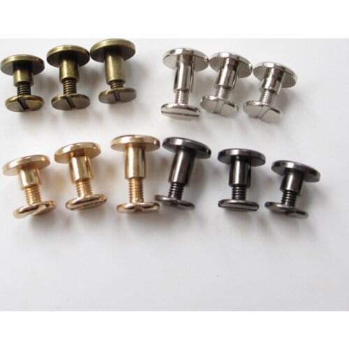 10Set Solid Brass Screw Nail Rivets Rivets Decoration Nail Scrapbook Nail Rivets Cloth Button Leather Craft Belt Wallet