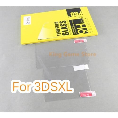 20sets/lot Tempered Glass Guard Protective Film For Nintendo 3DS XL LL 3DSXL 3DSLL 3DS Game Console Top+ Down Screen Protector