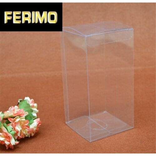 20pcs Rectangle Plastic Boxes Clear PVC Display Box Wedding Christmas Gift Box Transparent Packaging Box 7 sizes