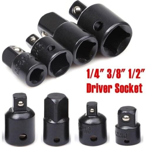 4pcs 1/4 3/8 1/2 Drive Socket Adapter Converter Reducer Air Impact Craftsman Socket Wrench Adapter Hand Tools Set
