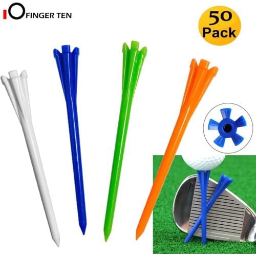 50 Pc Durable Claw Mixed Color Plastic Golf Tees 70mm 80mm Low Resistance Zero Friction Tee Accessories for Men Women