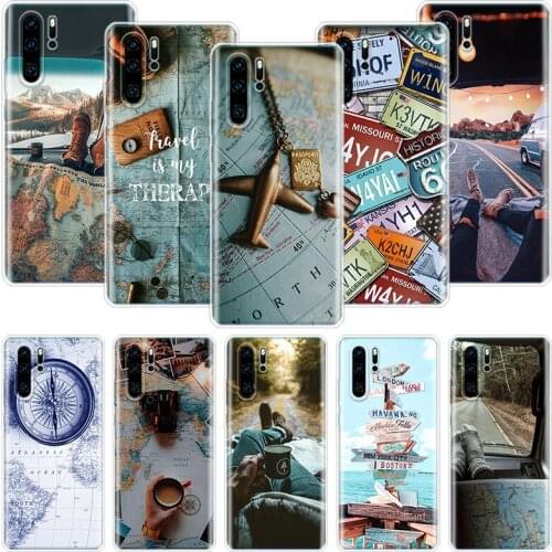 World Map Travel Plans Phone Case For Huawei Honor 10 9 20 9X 8A 8X 8S 7A 7X Lite Pro 10i 20i Y5 Y6 Y7 Y9 2019 Cover Coque