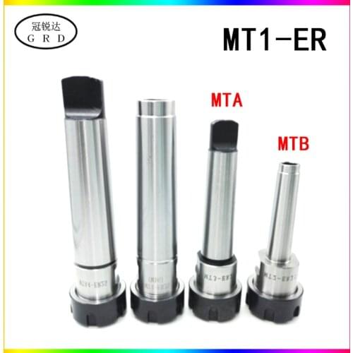 MT1 er11 er16 ER20 tool holder Morse No. 1 tool holder rear pull flat tail mta1 mtb1 CNC center tool holder er collet chuck