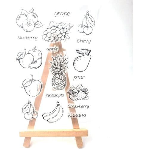 Hot selling fruit alphabet transparent clear stamp / silicone seal roller stamp DIY scrapbook album / card production