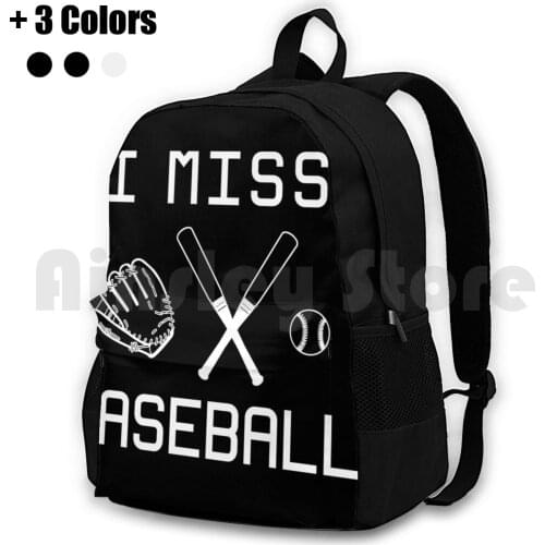 I Miss Baseball Outdoor Hiking Backpack Riding Climbing Sports Bag Miss Baseball Miss Sports Love Sports Love Baseball I Love