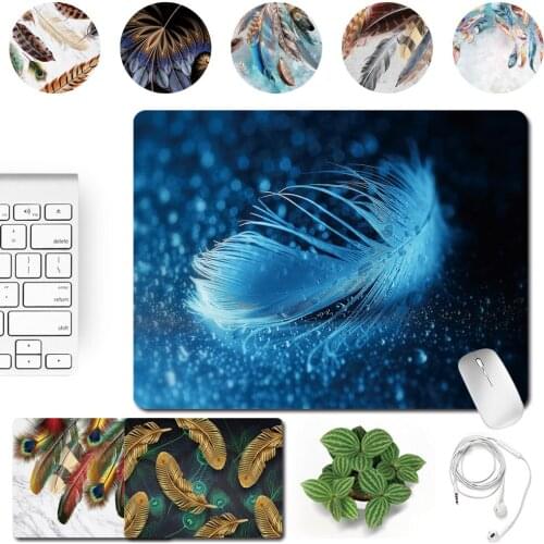 Feather Series Small Mousepad 25x21cm Easy and Clean Portable Office Computer Mouse Mat Waterproof Non-slip Gaming Mouse Pad