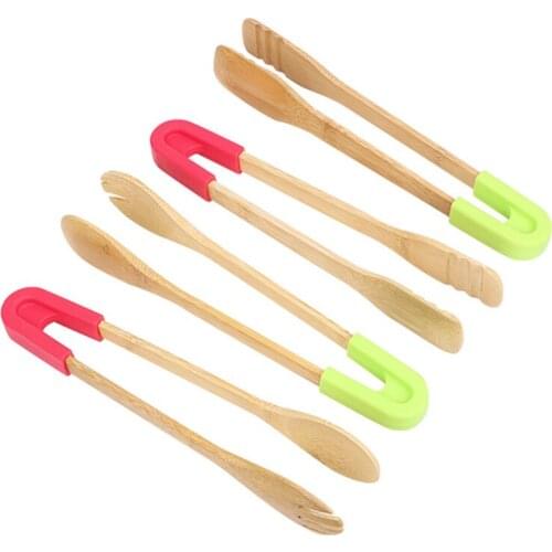 Kitchenware Bamboo Toaster Tongs Food Clip Bread Barbecue Clip Kitchen Gadgets Baking Tool Kitchen Accessories Tools Utensils