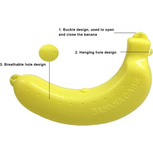 Cute Banana Case Protector Box Trip Container Outdoor Fruit Banana Storage Holder Travel Accessory ALI88