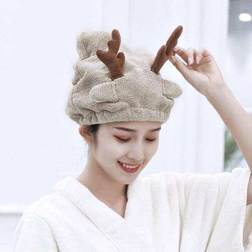 Cute Turban Shower Cap Quickly Dry Hair Shower Hat Wrapped Towel Bathing Cap Bathroom Accessories