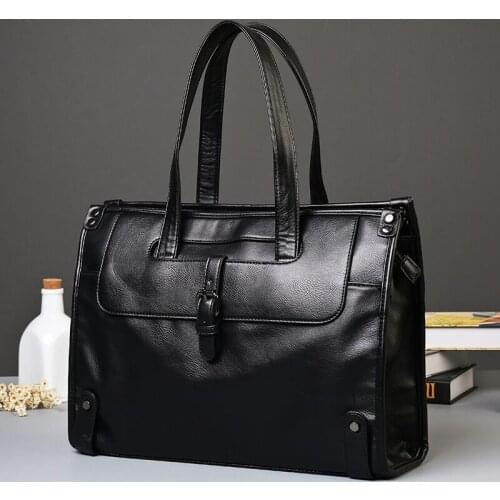 Men Genuine Leather Antique Design Business Briefcase Laptop Document Case Attache Messenger Bag Tote Portfolio