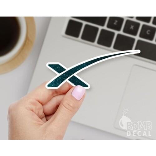 X Sticker, Space Sticker, SpaceX Sticker, The Falcon Heavy test flight Sticker, Space Rocket Sticker, Macbook Sticker, Laptop St
