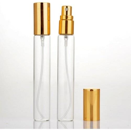 Wholesale 15ML Portable Glass Refillable Perfume Bottle With Aluminum Atomizer Empty Parfum Case For Traveler LX1298