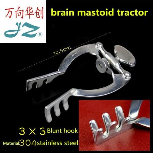 JZ Craniotomy orthopedic instrument brain Otology ear mastoid retractor Opposite blunt Crossed sharp tip teeth opener distractor