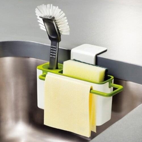 Storage Shelf Sponge Holder Draining Sink Box Kitchen Organizer Draining Rack Dish Storage Rack Stands Tidy Utensils Towel Rack