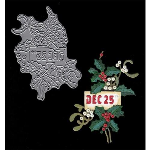 Christmas Date Dec 25th Die Metal Cutting Dies Stencil for DIY Scrapbooking Album Decorative Embossing Paper Card Crafts Die Cut