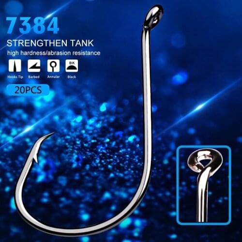 20pcs/lot 1/0 2/0 3/0 4/0 5/0 6/0 7/0 8/0# Fishing Crank Hooks High Carbon Steel Hooks Fishing Jigging Pesca Carp Bait Jig Hooks