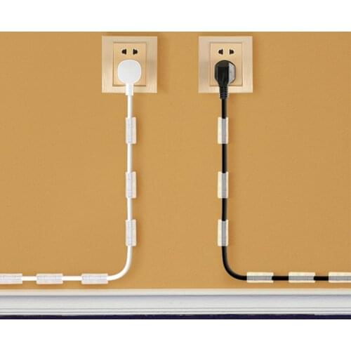20pcs/pack Self-adhesive Wire Organizer Line Cable Clip Buckle Plastic Clips Ties Fixer Fastener Holder Drop Wire Holder Cord