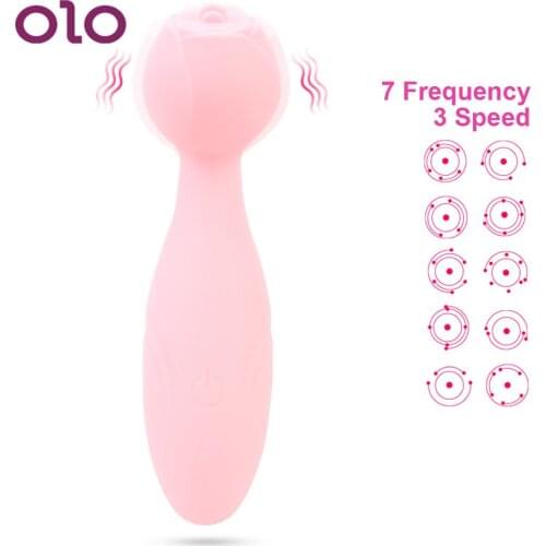OLO 7 Frequency 3 Speed Sucking Tongue Vibrator Oral Pussy Licking G Spot Clitoris Stimulation Anal Massager Sex Toys for Women