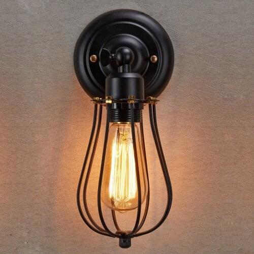 Vintage Industrial Loft Metal Brown Rustic Wall Light Living Room Dining Room Wall Lamp LED Suspension Lamps WA096