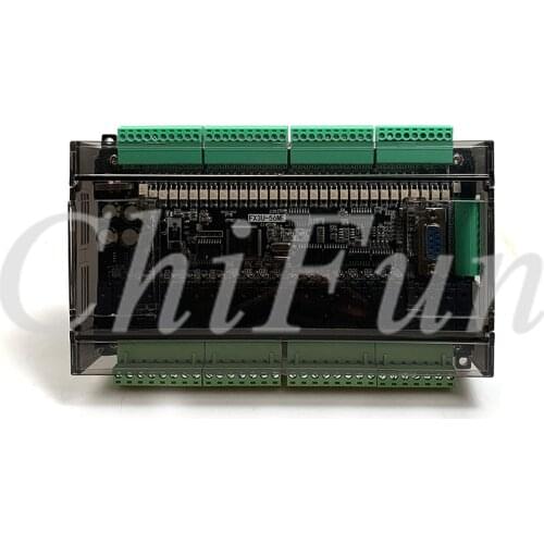 High speed FX1N FX2N FX3U-56MR/60MR 6AD 2DA RS485 PLC industrial control board with shell and RTU CAN extensions