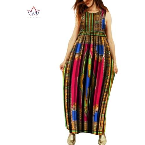 African Dresses for Women Bazin Riche African Clothes Women Long Evening Dresses Dashiki Traditional African Clothing WY4158