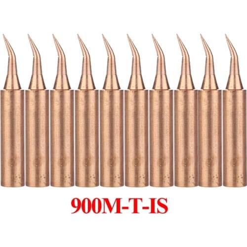 10Pcs/lot 900M-T-IS Copper Solder Soldering Tip Lead-free Welding Tips for 936 BGA Soldering Station