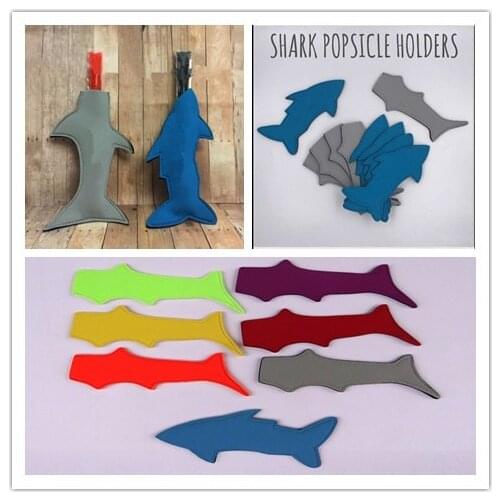 1000pcs/lot free shipping 7 Colors Stock Ready to ship New arrival good quality Shark Neoprene Popsicle holder Ice Sleeves Lolly