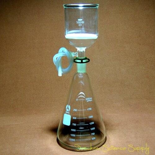 2000ml,24/40,Glass Suction Filtration Kit,500ml Buchner Funnel & 2L Erlenmeyer Flask