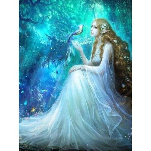 3D diamond Painting Cross Stitch kits Diamond Embroidery 5D Diy Diamond Mosaic pattern Blue beauty Girl Picture resin gift