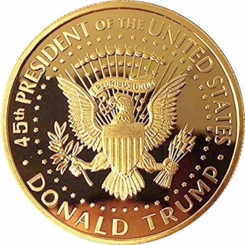 45th United States President Donald Coin Trump / Commemorative Coin Plated Collectible Coin Crafts Art Souvenir