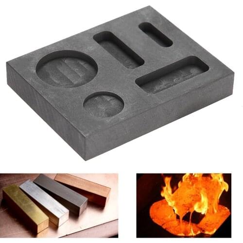 5 Grooves Graphite Ingot Melting Casting Refining Scrap Combo Crucible Mold Jewellery Jewelry Earrings Making Tools for Jeweler